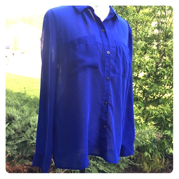 Nanette Lepore | Tops | Blue Sheer 